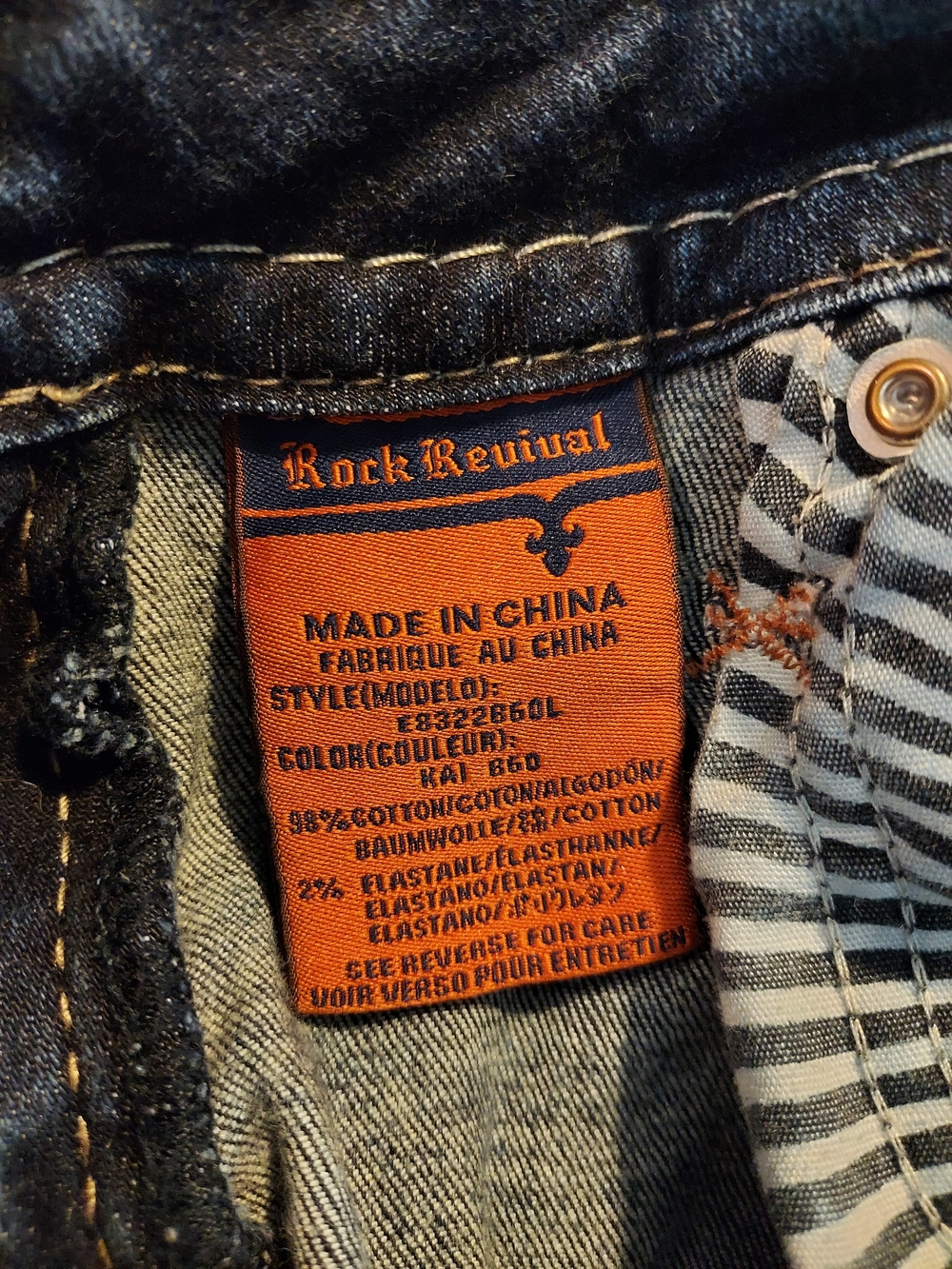 Rock Revival Kai Bootcut Stretch Jeans E8322B60L Size 27 - Picture 5 of 12